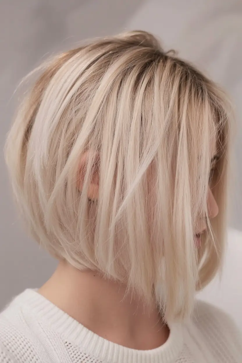 angled spring bob haircut ideas 2026 Layered-Platinum-Bob-with-Airy-Movement