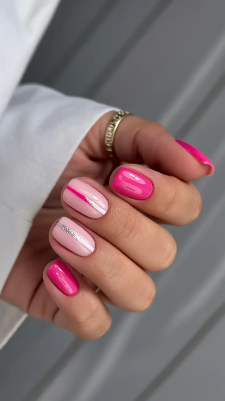 beautiful colorful spring nails 2026 Pink Sheer Minimalism