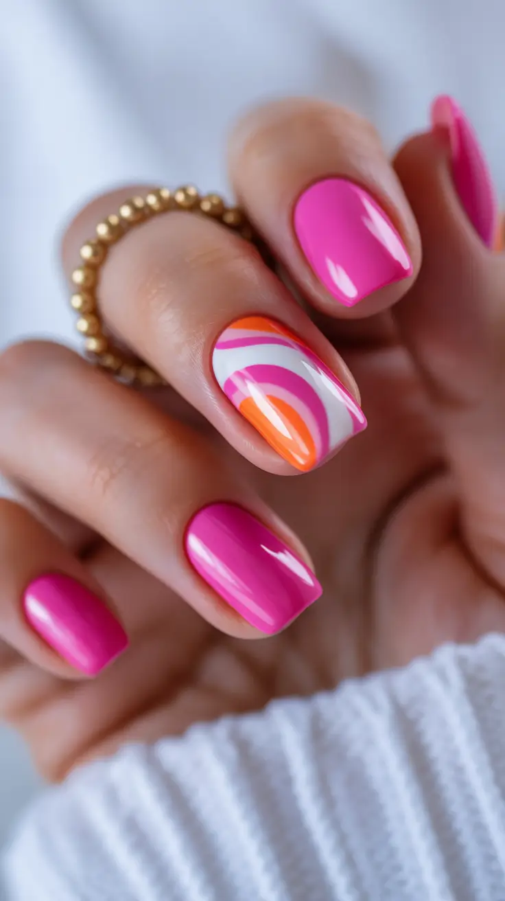 beautiful colorful spring nails 2026 Pop Art Petals