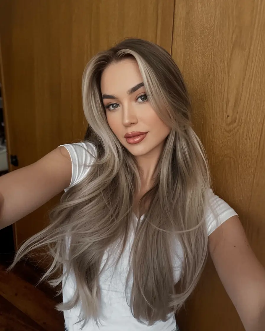 best light skin spring hair color 2026+Cool Vanilla Root Melt with Ultra-Length Drama