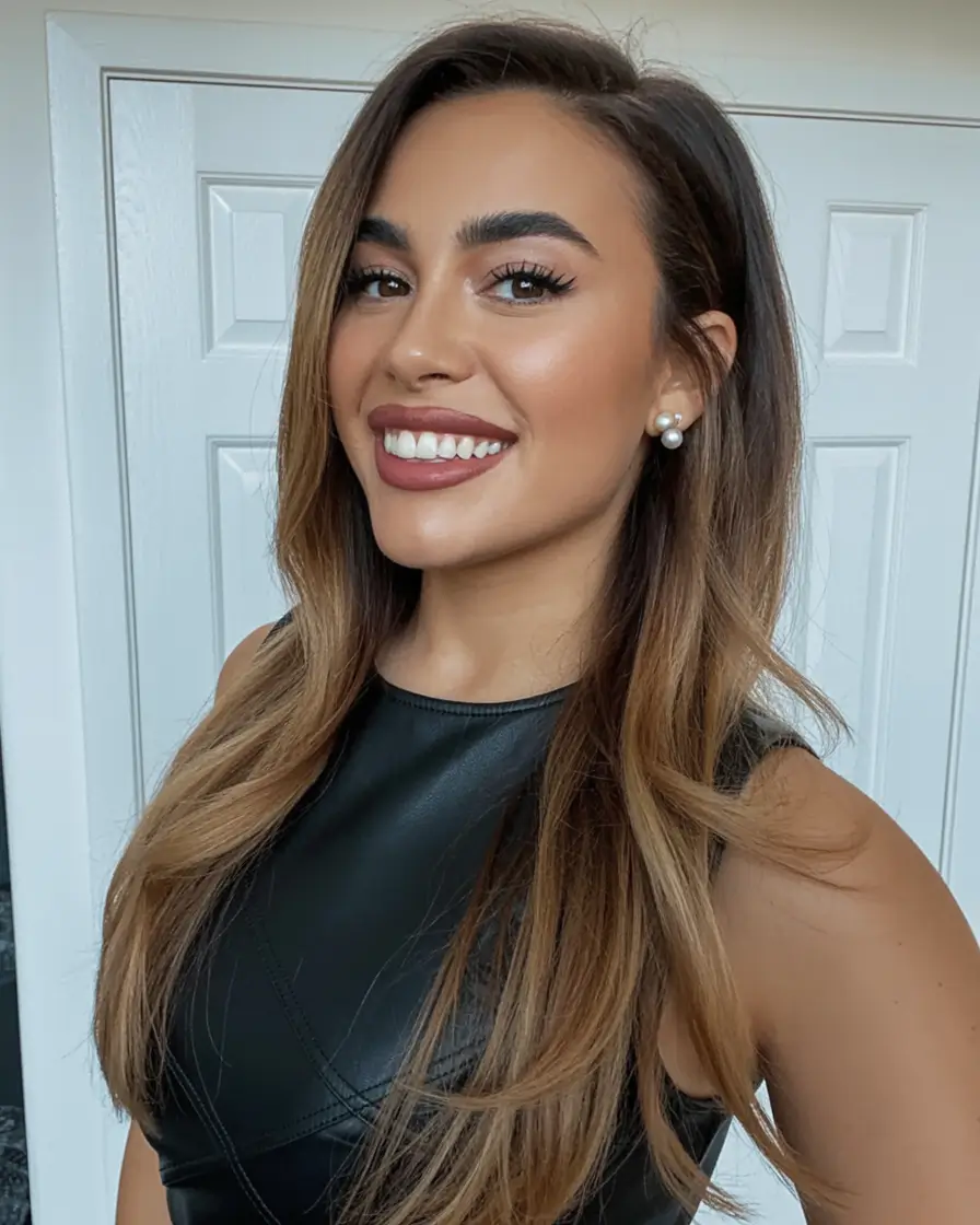 best light skin spring hair color 2026+Golden Brunette with Sunset Energy