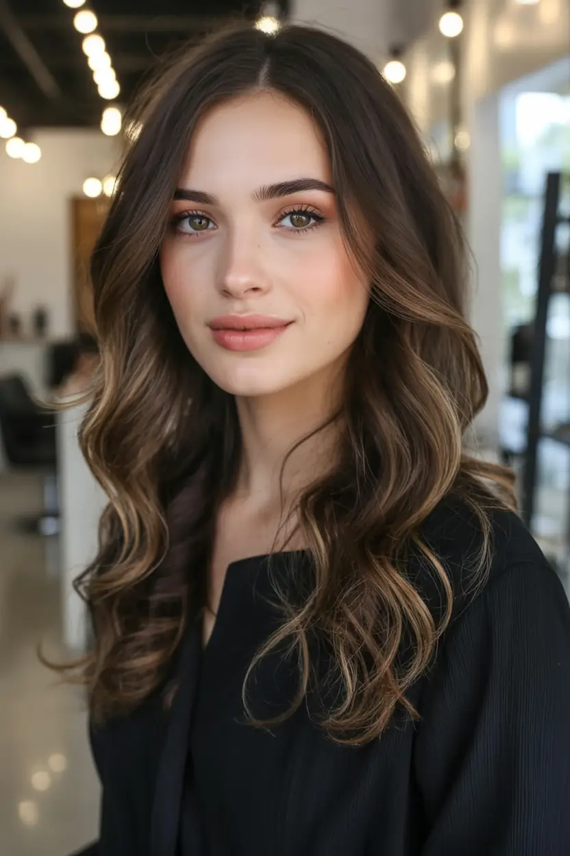 best light skin spring hair color 2026+Soft Brunette Melt with Whispered Highlights
