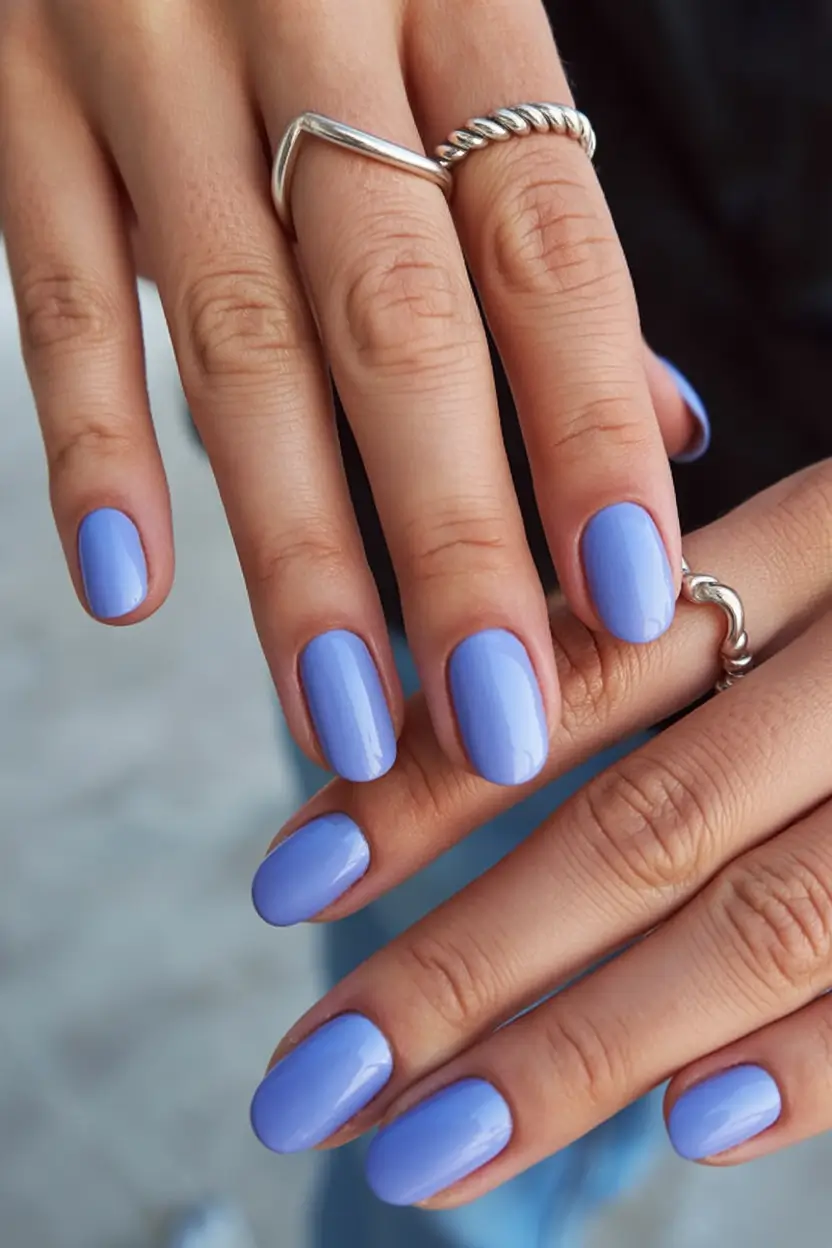 best pretty spring nails style 2026 Bluebell Spring Classic