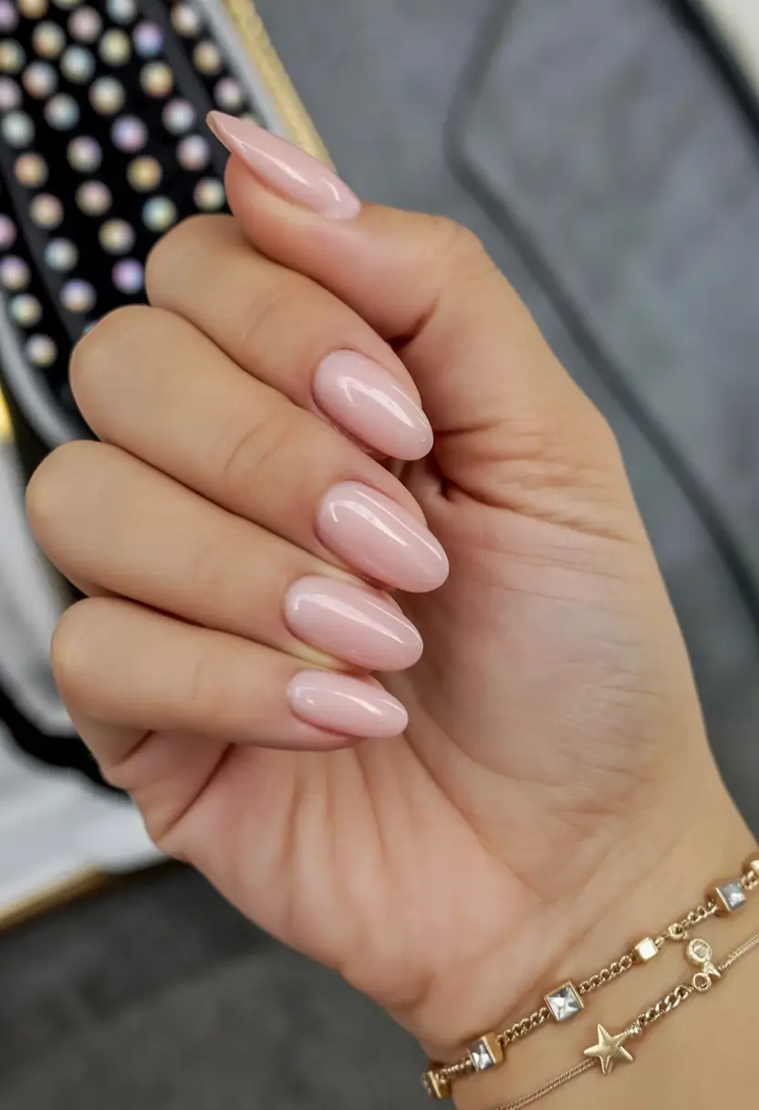 best pretty spring nails style 2026 Clear Rose Glow