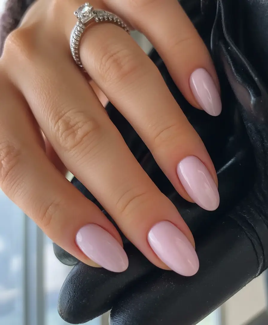 best pretty spring nails style 2026 Iced Lilac Glow