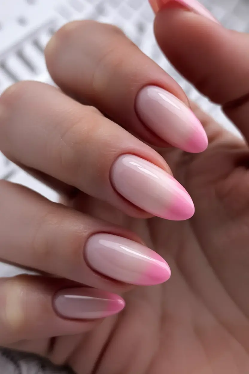 best pretty spring nails style 2026 Petal Pink Gradient