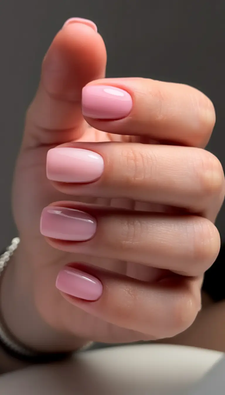 best pretty spring nails style 2026 Blush Square Serenity