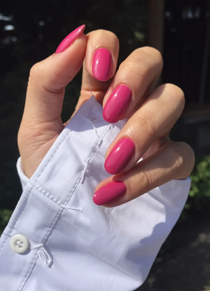 best pretty spring nails style 2026 Berry Pop Almond Glow