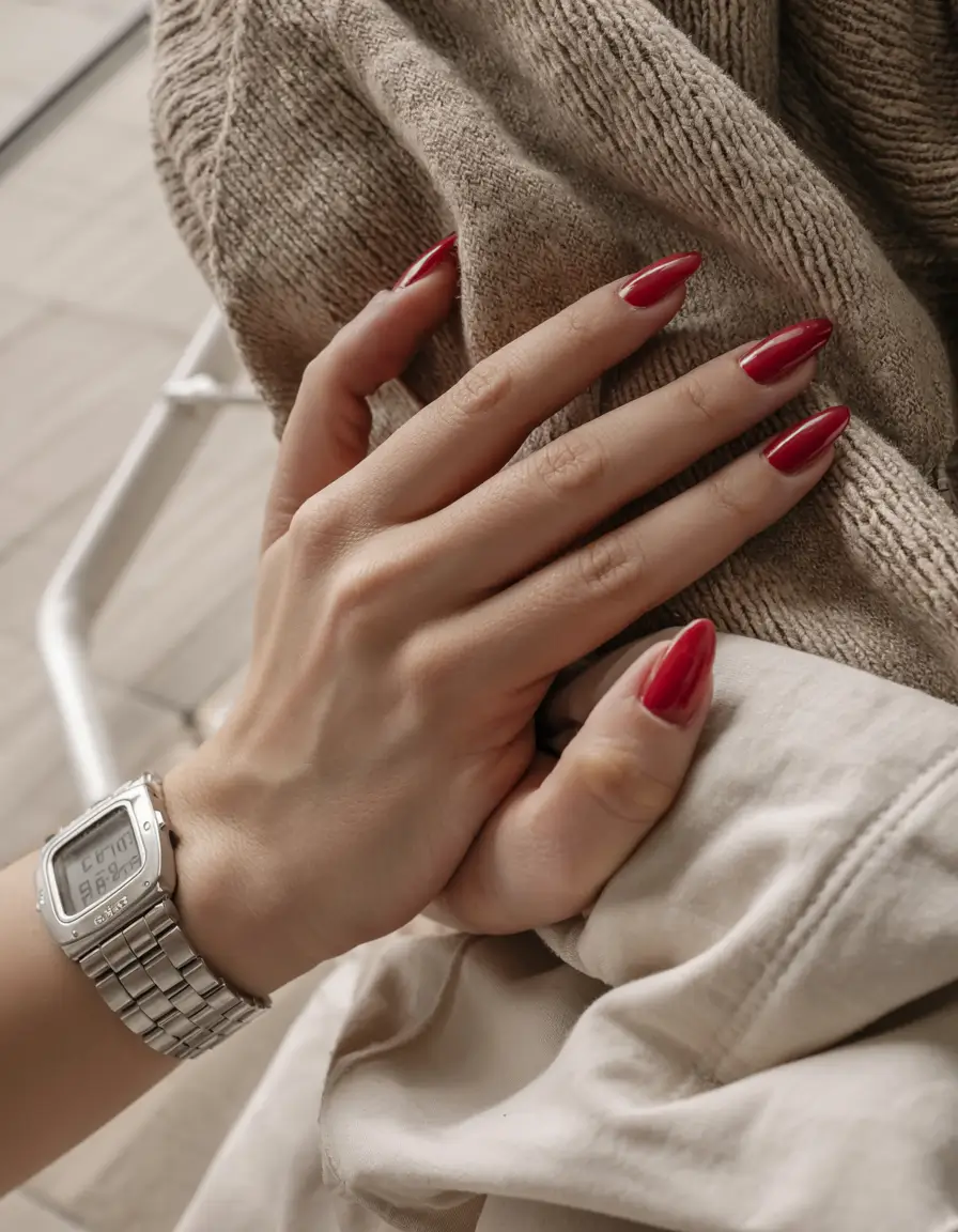 best red spring nails inspo 2026 cozy brick red nails