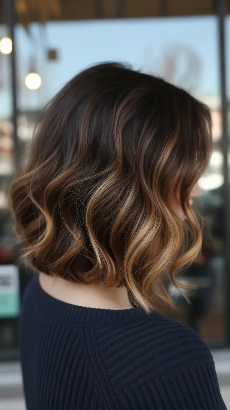 bold spring brown hair color for 2026+Golden Mocha Curl Bob