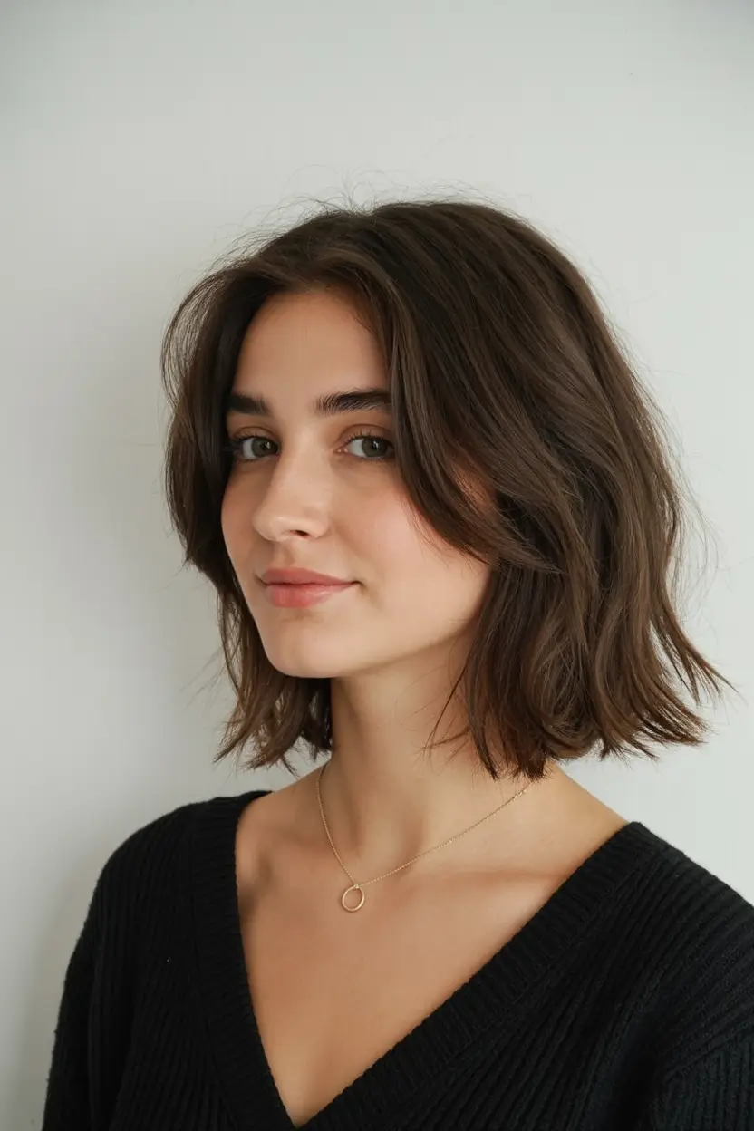 bold spring brown hair color for 2026+Classic Blowout Layers with Subtle Amber Lift