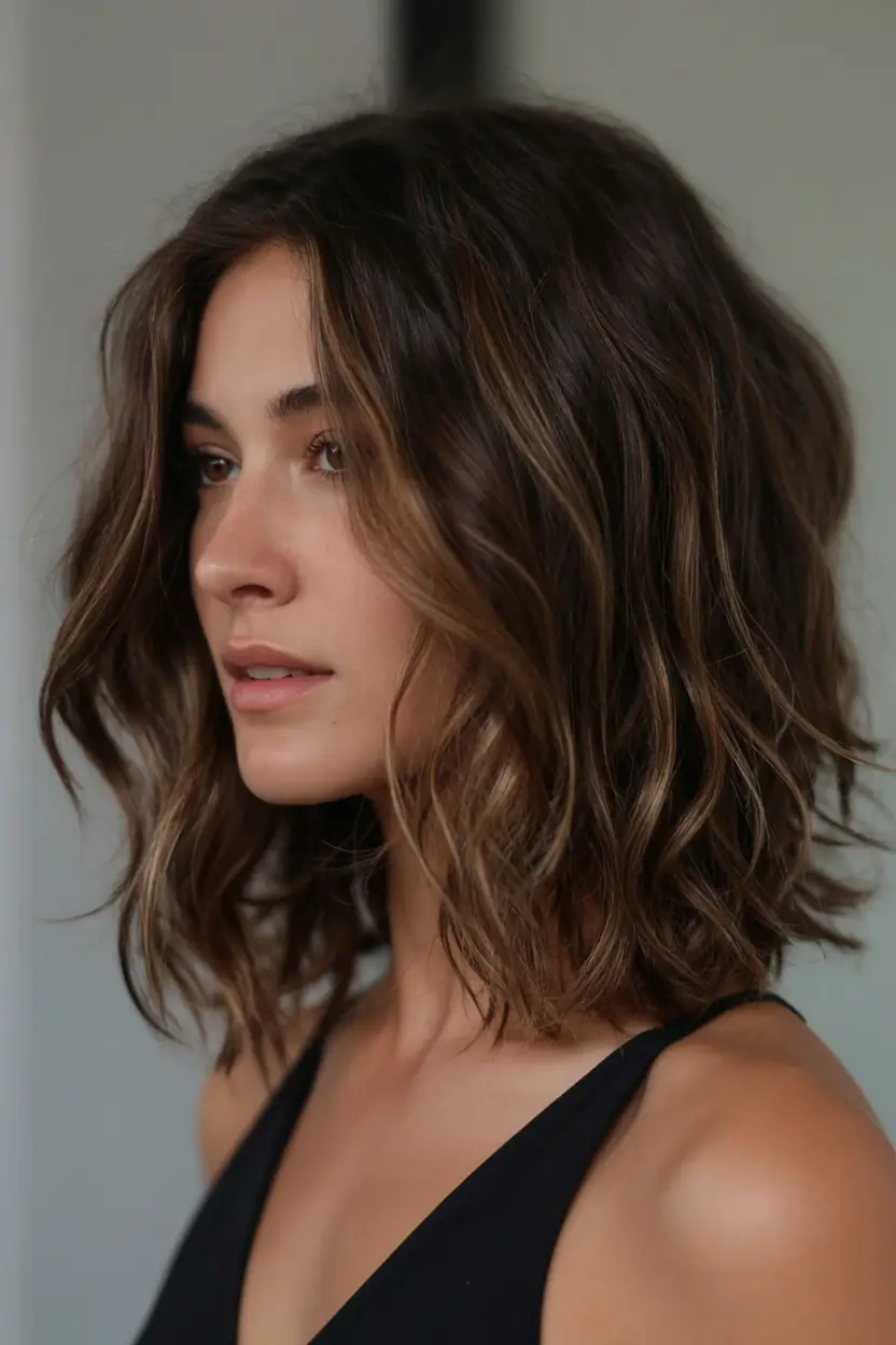 bold spring hair color for warm skin tone 2026 Shadow-Root Beach Waves with Taupe Highlights