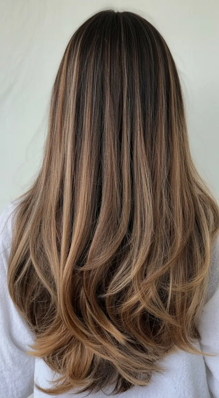 bold spring long haircut for 2026 Root-Melted Caramel Layers With Seamless Flow