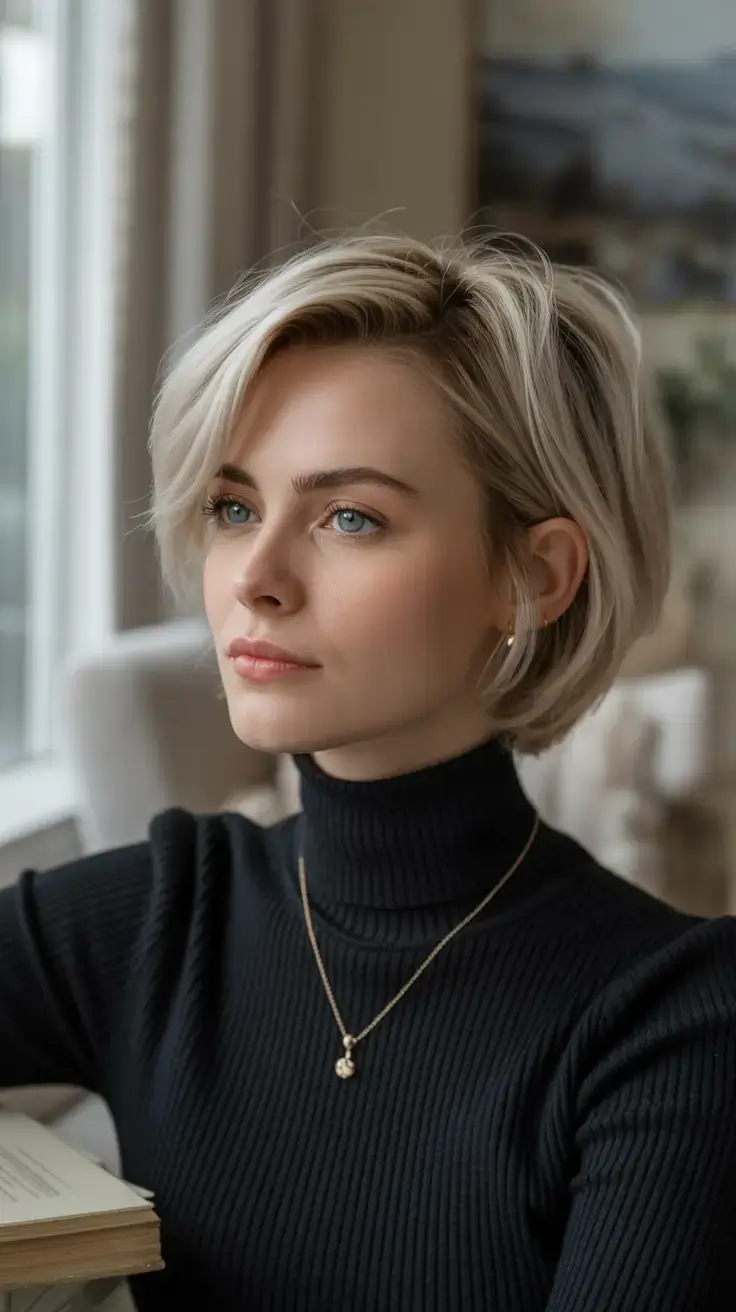 bold spring pixie haircuts 2026 Chic Blonde Bob-Lixie Hybrid