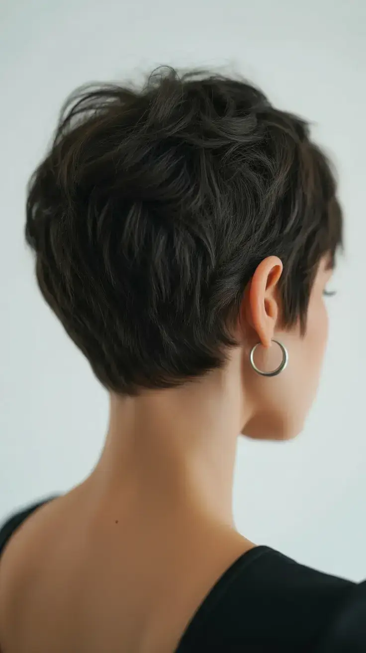 bold spring pixie haircuts 2026 Textured Tapered Layers with Nape Detail