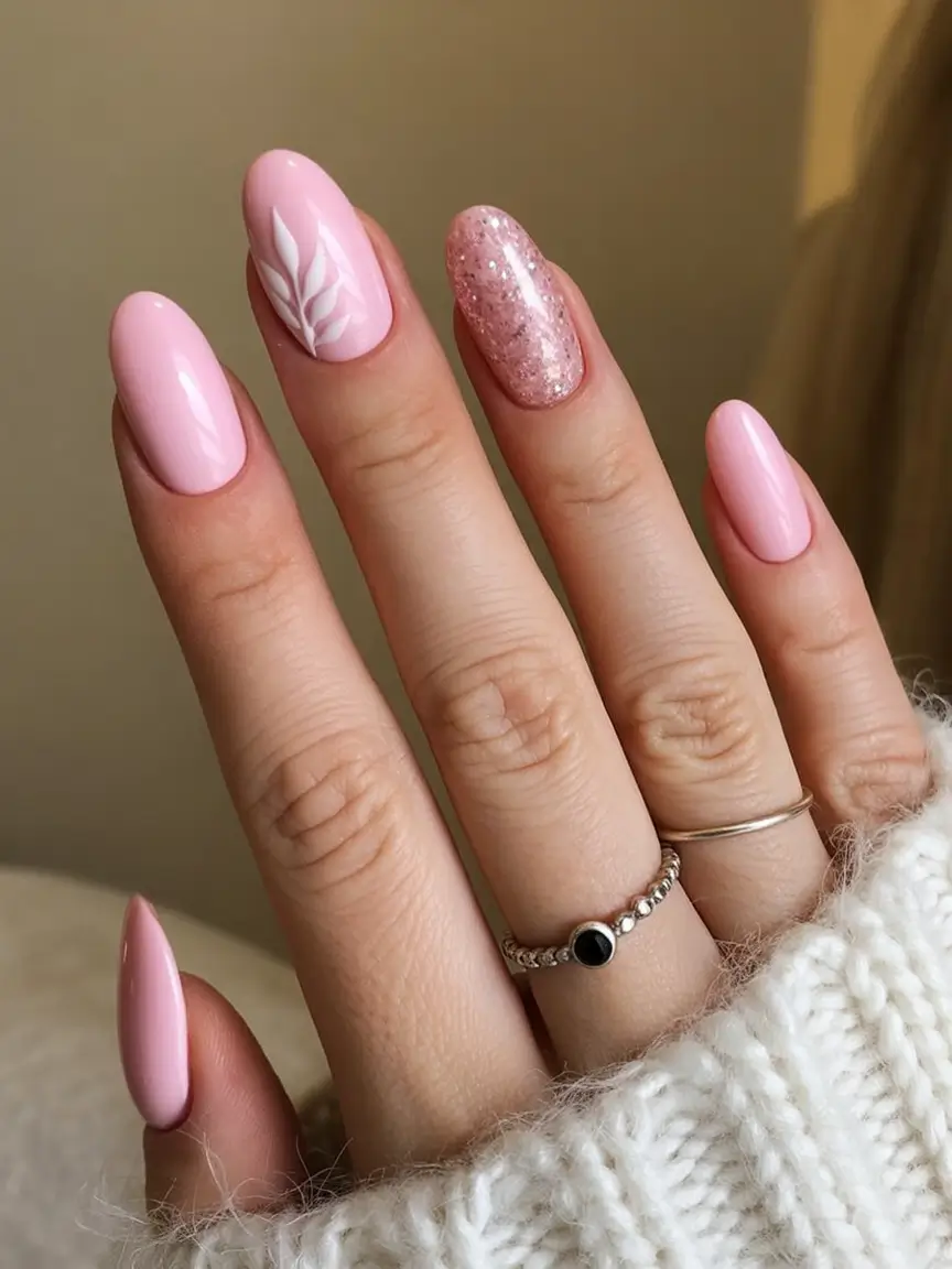 classy spring nails 2026 collection Cotton Candy Petals & Glitter