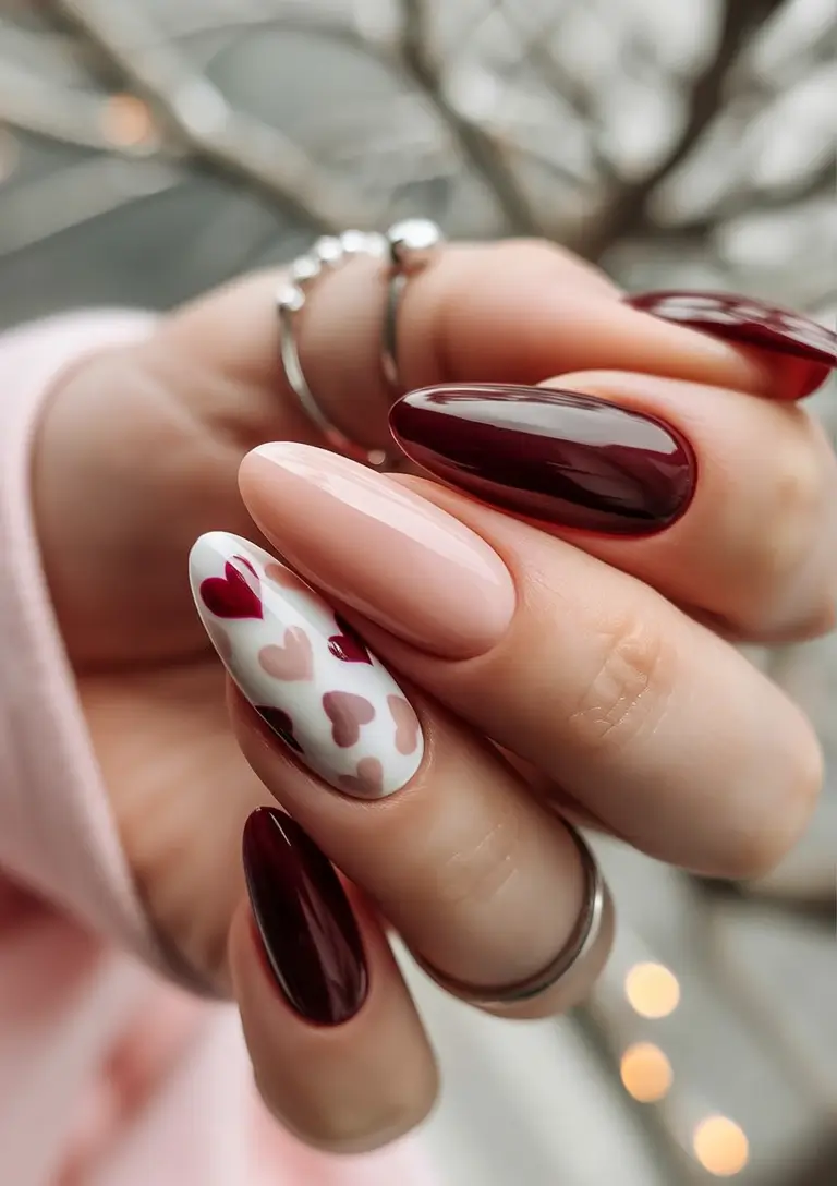 classy spring nails must have 2026 Berry Hearts & Blush Mix