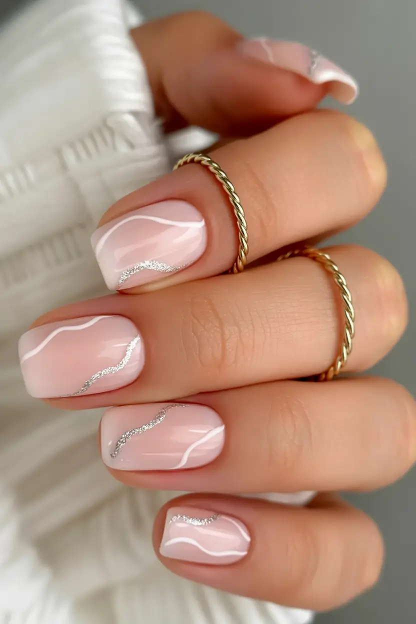 classy spring nails must have 2026 Silver Mist Waves