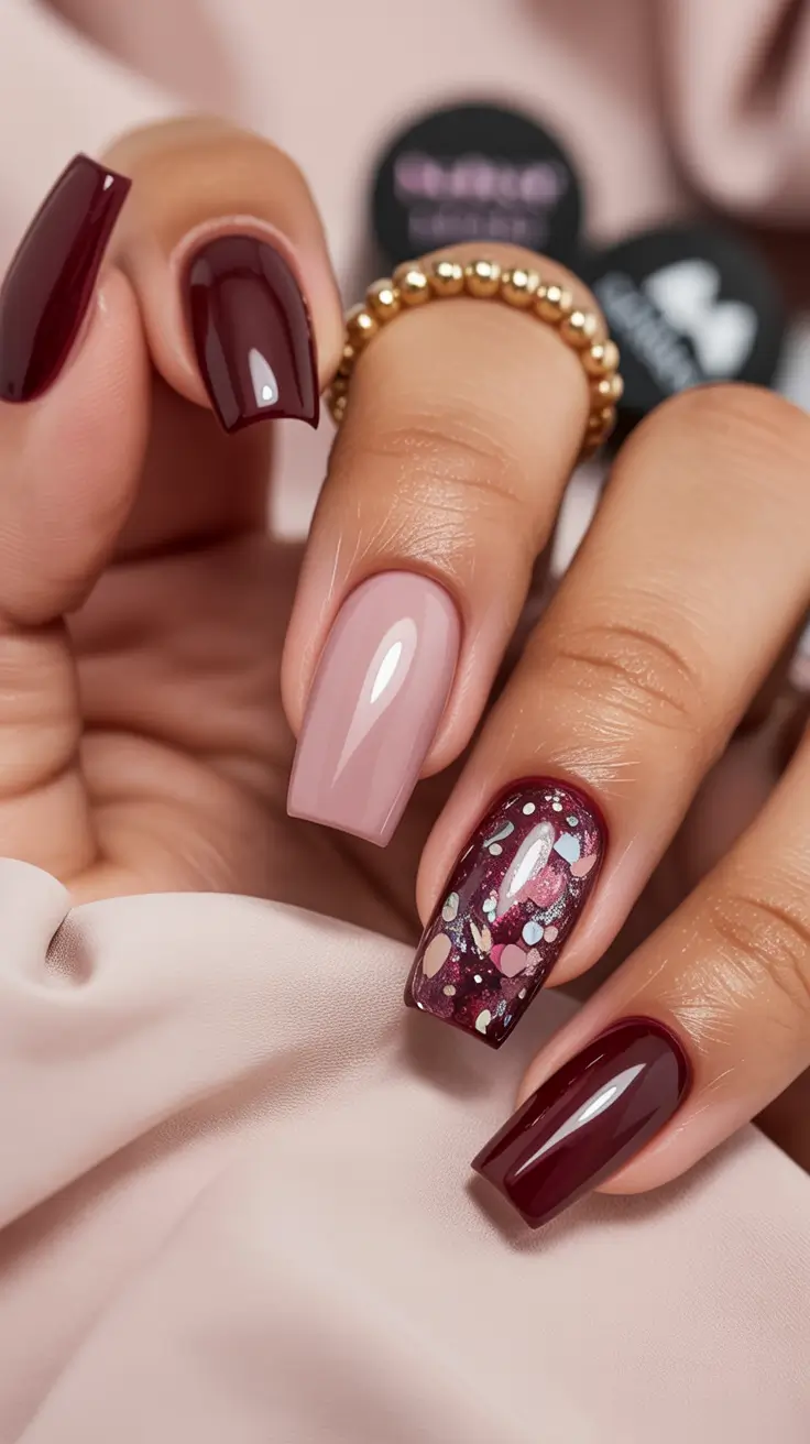 classy spring nails must have 2026 Mulberry Confetti Pop