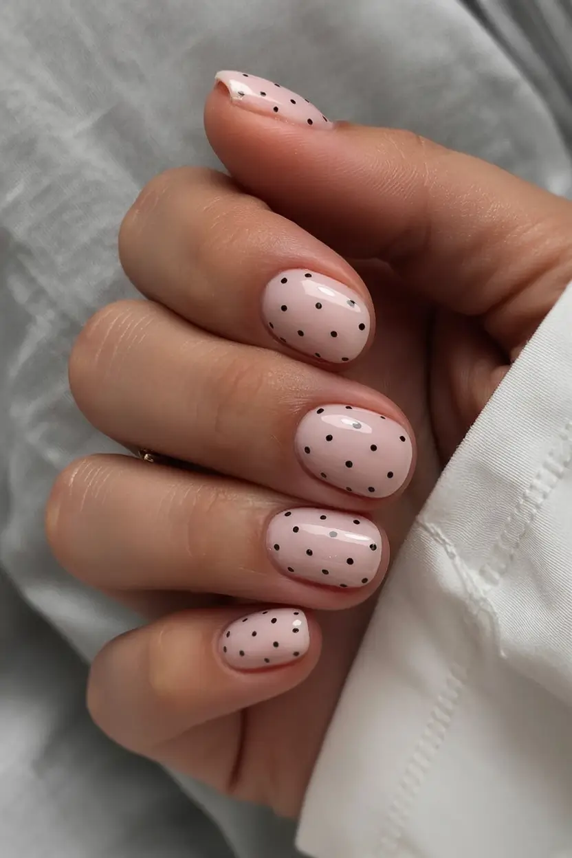 classy spring nails must have 2026 Microdot Ballet Pink