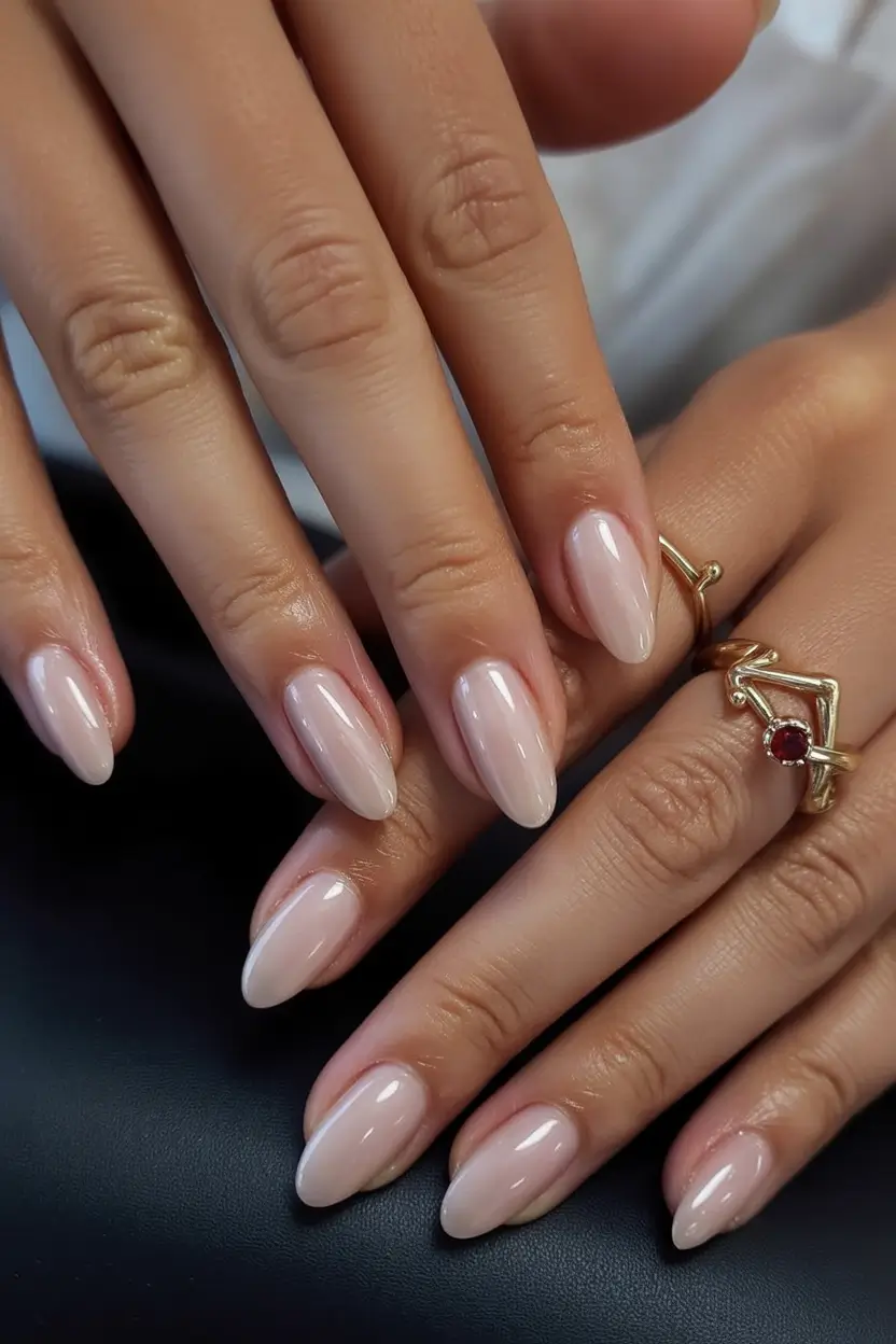 classy spring nails must have 2026 Blushed Pearl Elegance