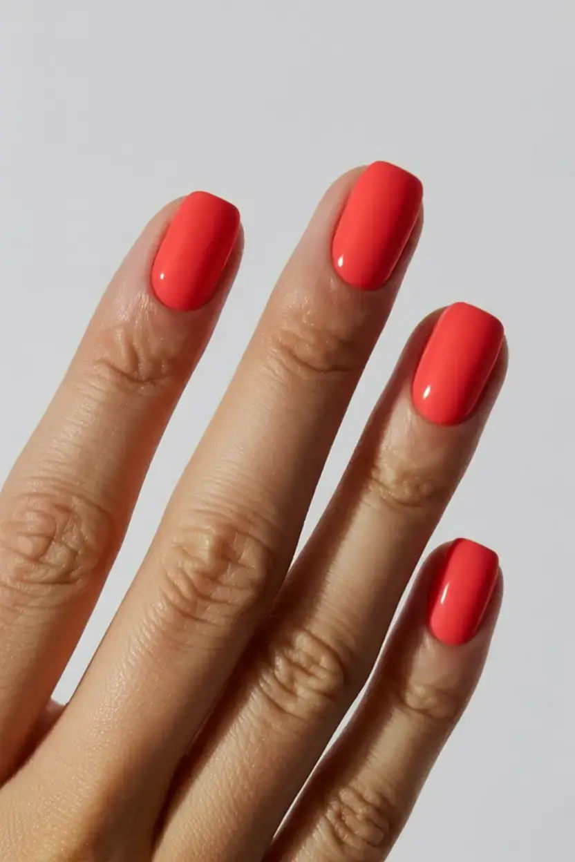 coolest fun spring nails 2026 Cherry Neon Pop