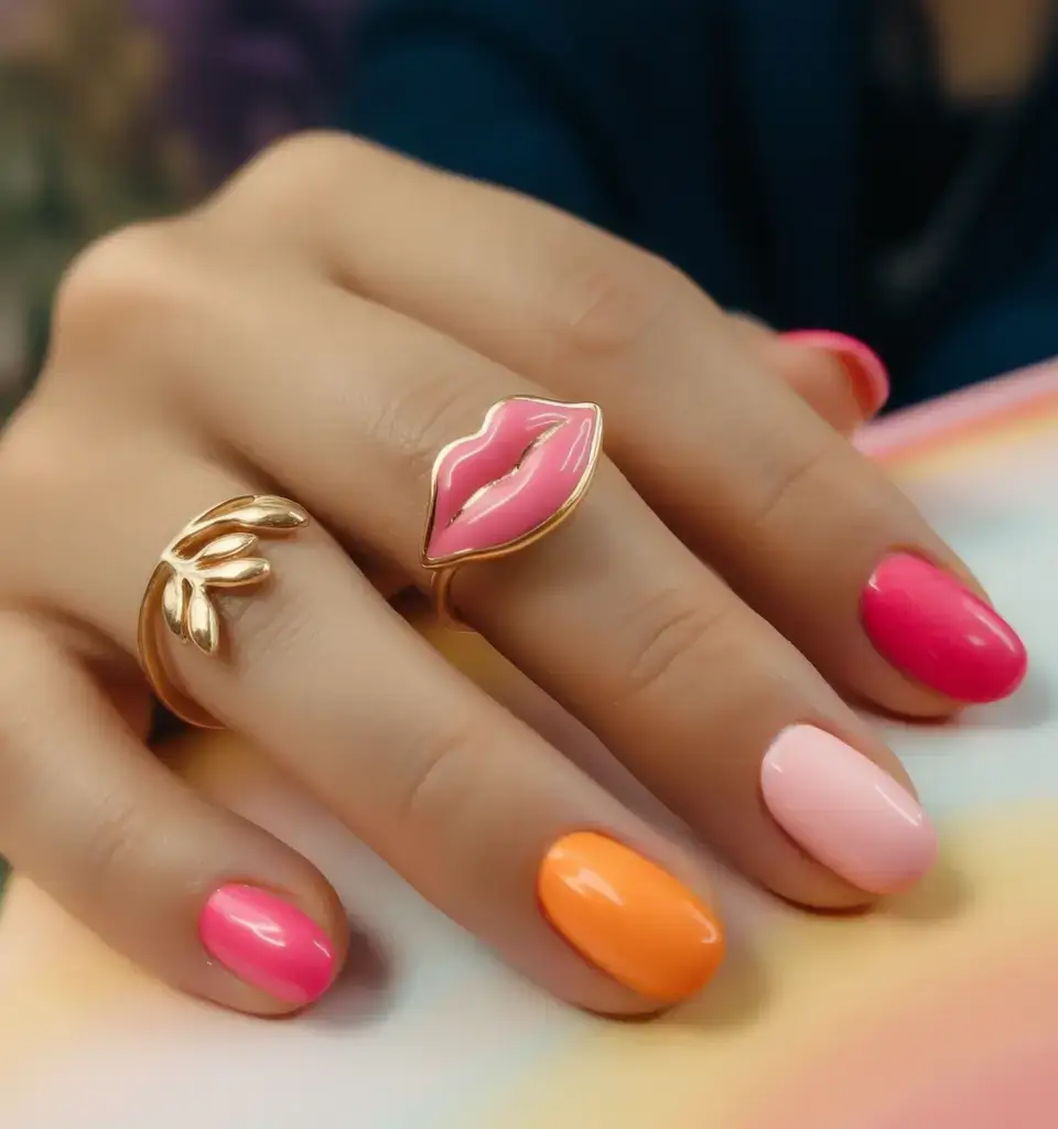 coolest fun spring nails 2026 Popsicle Crush