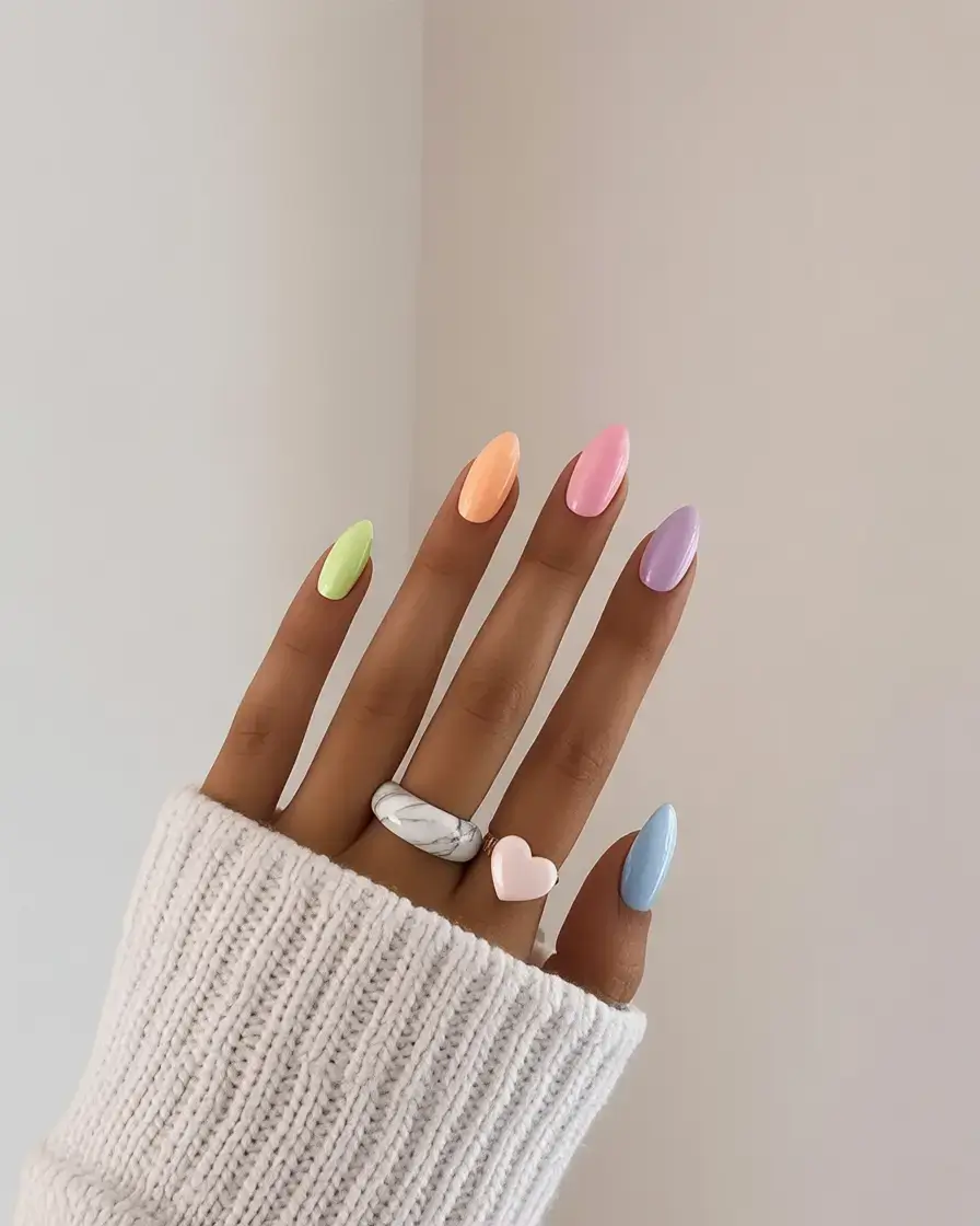 coolest fun spring nails 2026 Baby Sorbet Softie