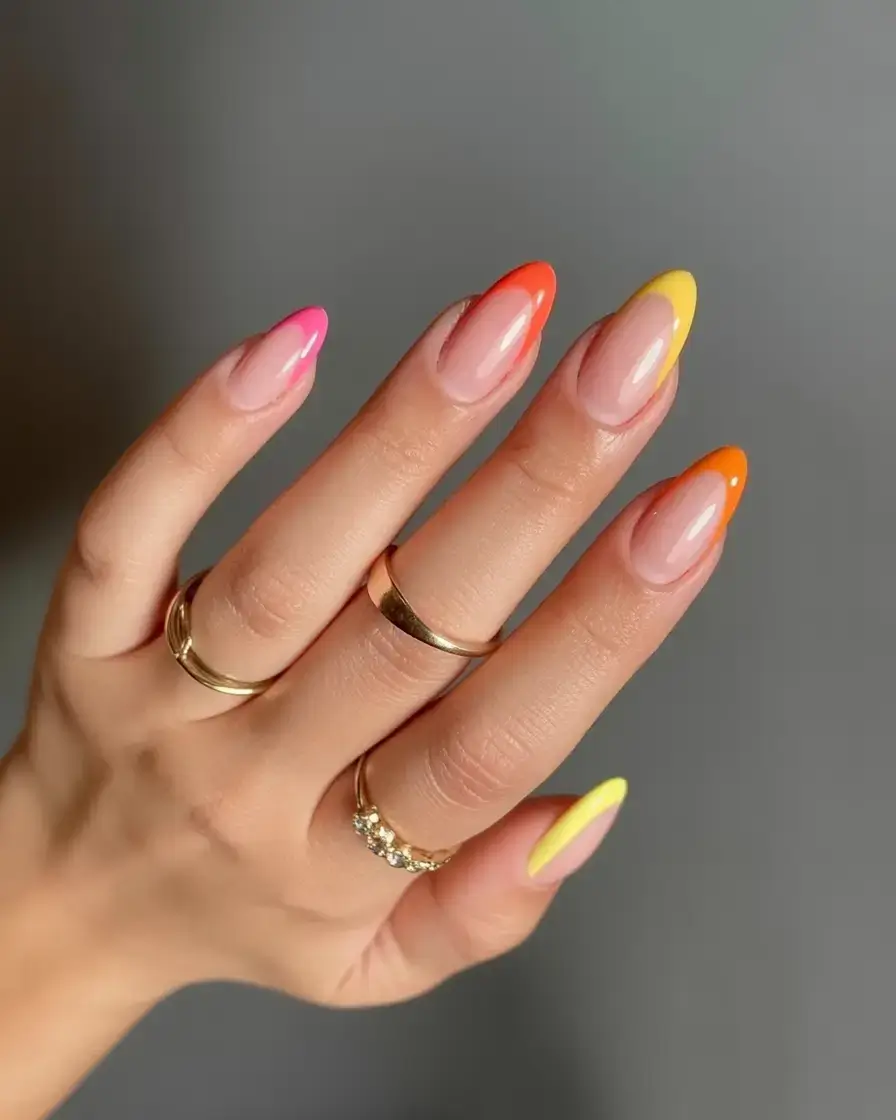 coolest fun spring nails 2026 Fruit Punch French