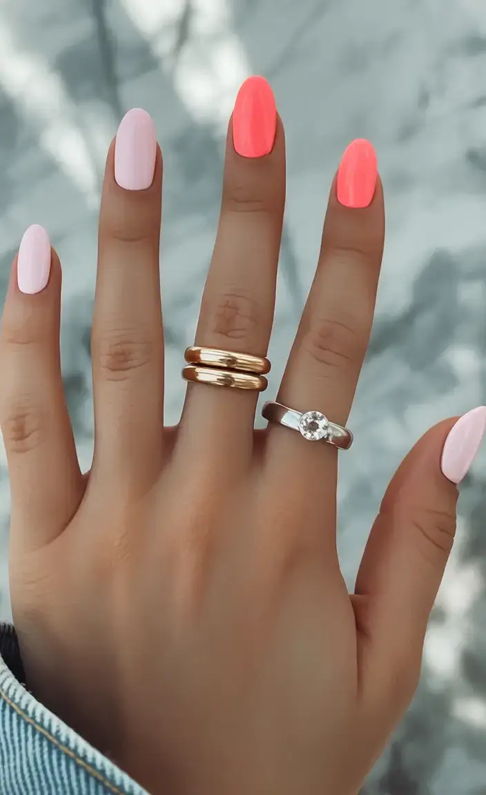 coolest fun spring nails 2026 Minimalist with a Pop