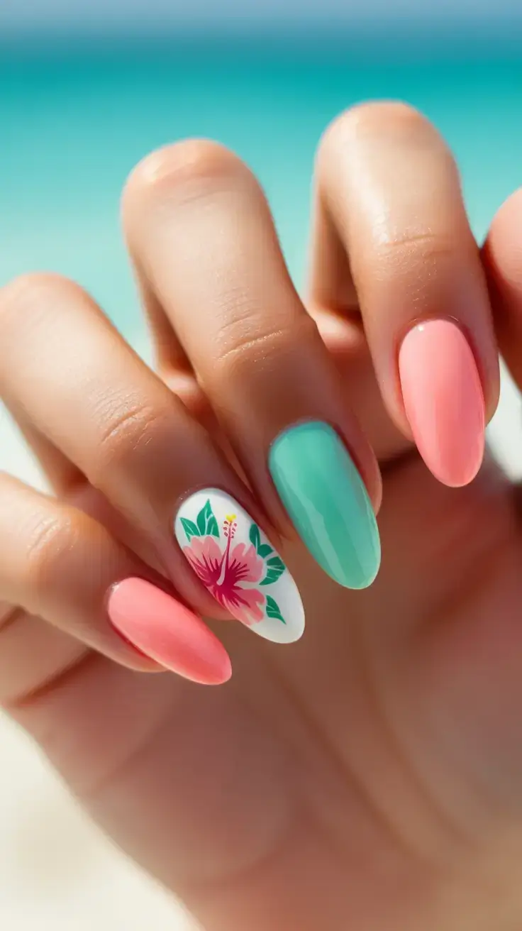 creative spring nail inspo 2026+Tropical Vibes & Island Color Pop