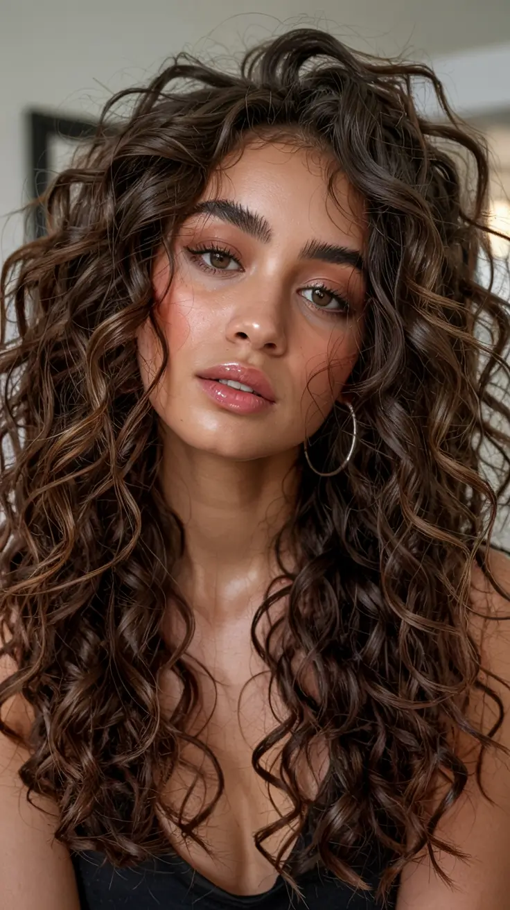 cute spring curly hairstyle ideas 2026 Warm-Toned Spirals With Touches of Sunlit Dimension