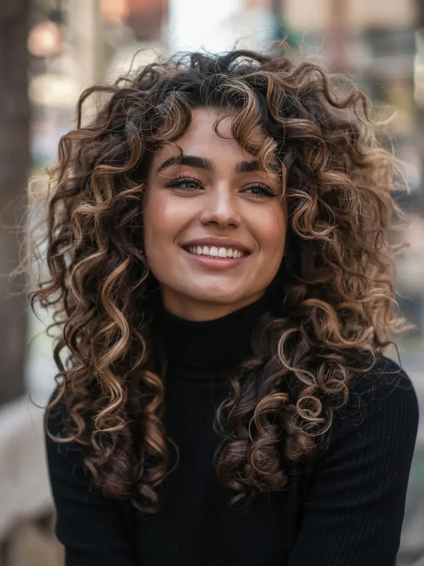 cute spring curly hairstyle ideas 2026 Bouncy Curly Shag With Natural Volume