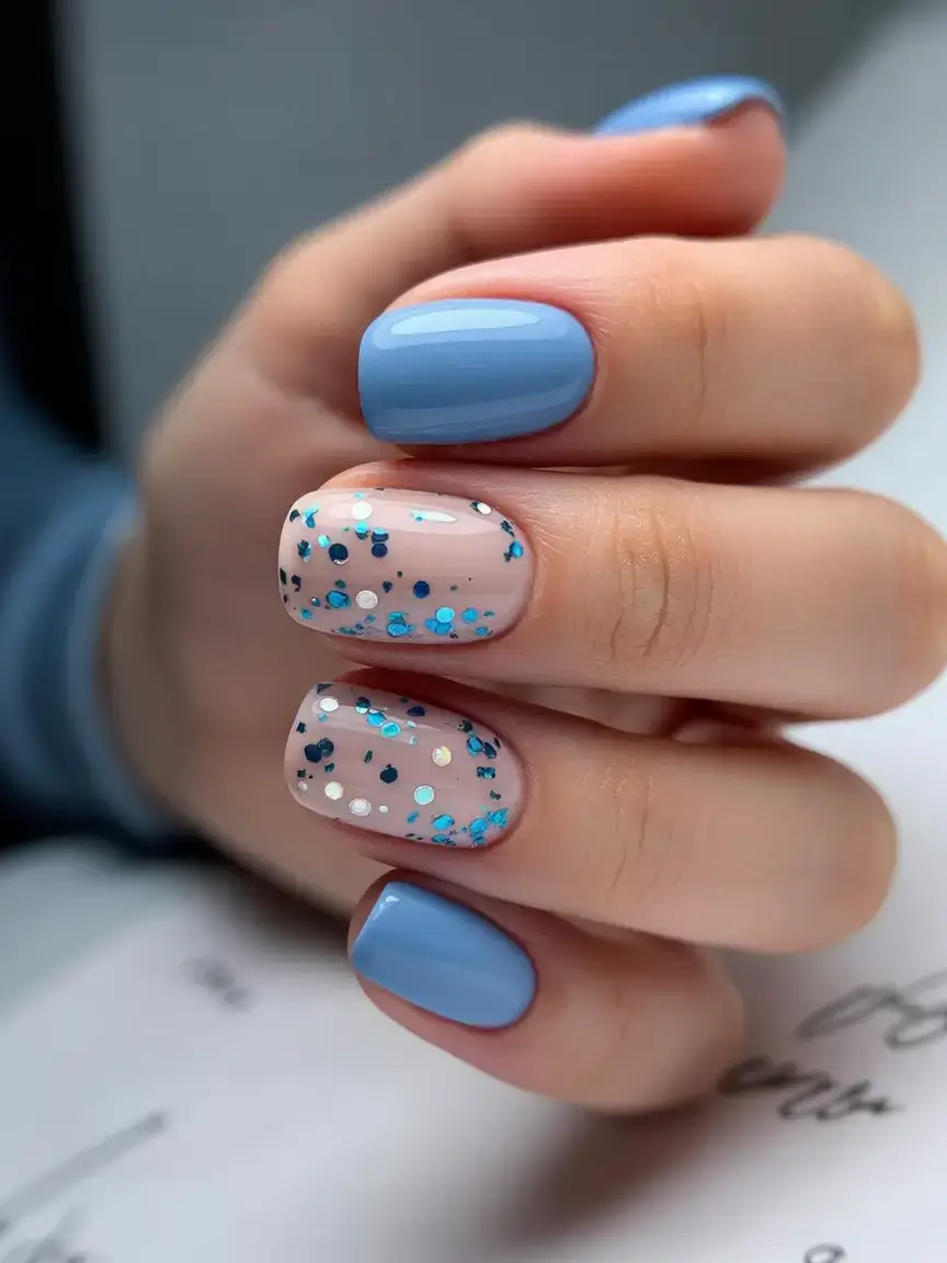 cute spring nails idea 2026+Confetti-Sky