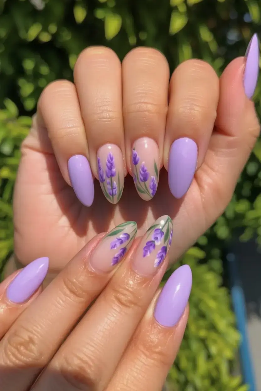 cute spring nails idea 2026+Lavender-Field-Daydream