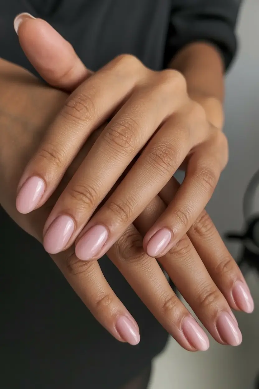 delicate spring nails pink 2026 Rosy Almond Neutrality