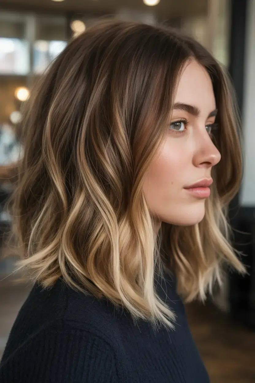 easy spring haircuts to try 2026 Seamless Brunette Melt with Soft Ends