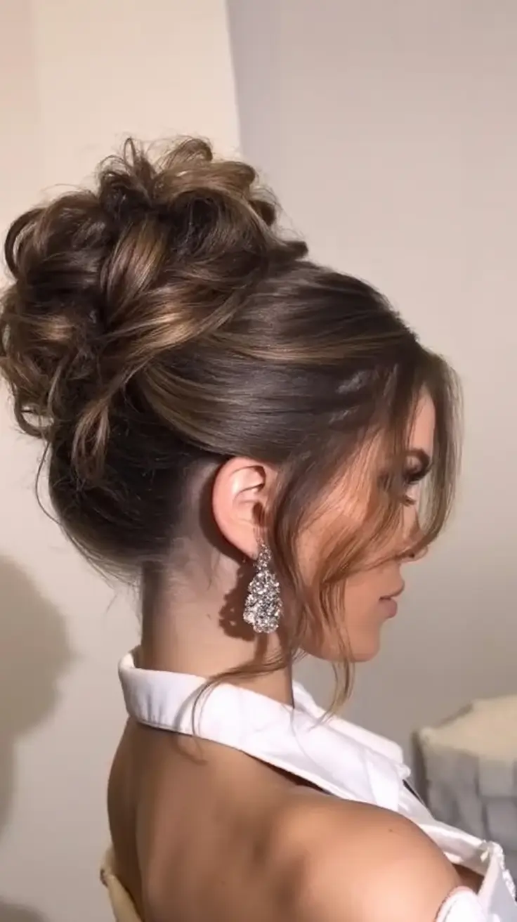 easy spring hairstyle for long hair 2026 Textured Formal Updo With Spring Softness