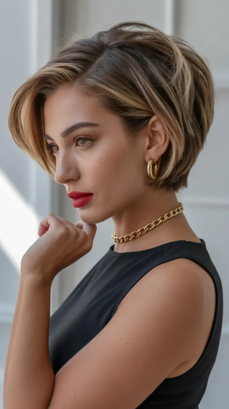 favorite spring haircuts for women over 60 2026 Sleek Cropped Bob With Voluminous Crown