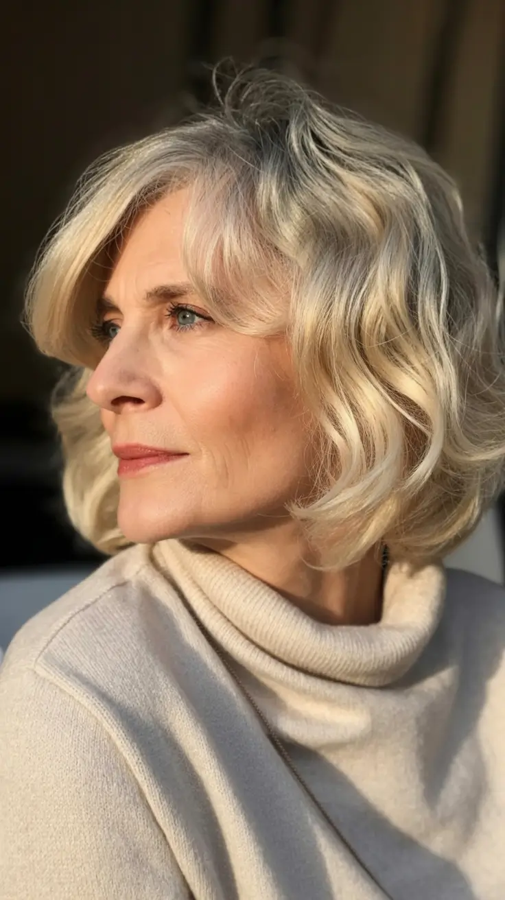 favorite spring haircuts for women over 60 2026 Soft Layered Blonde Bob