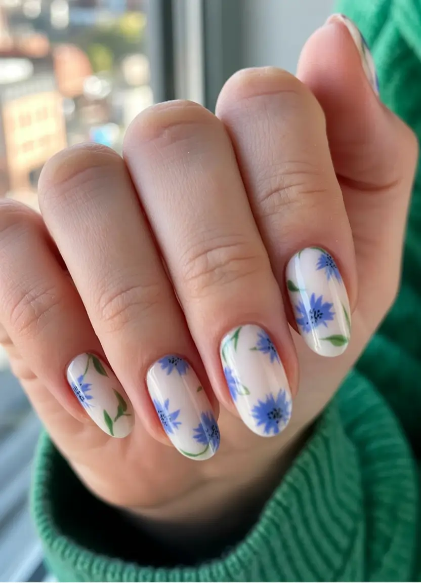 fresh spring nail art for 2026 Blue Meadow Florals