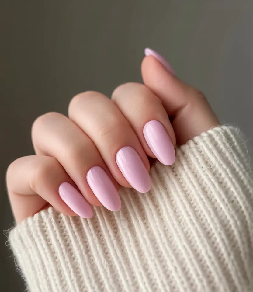 fresh spring nail colors 2026 Petal Pink Tapered Almond
