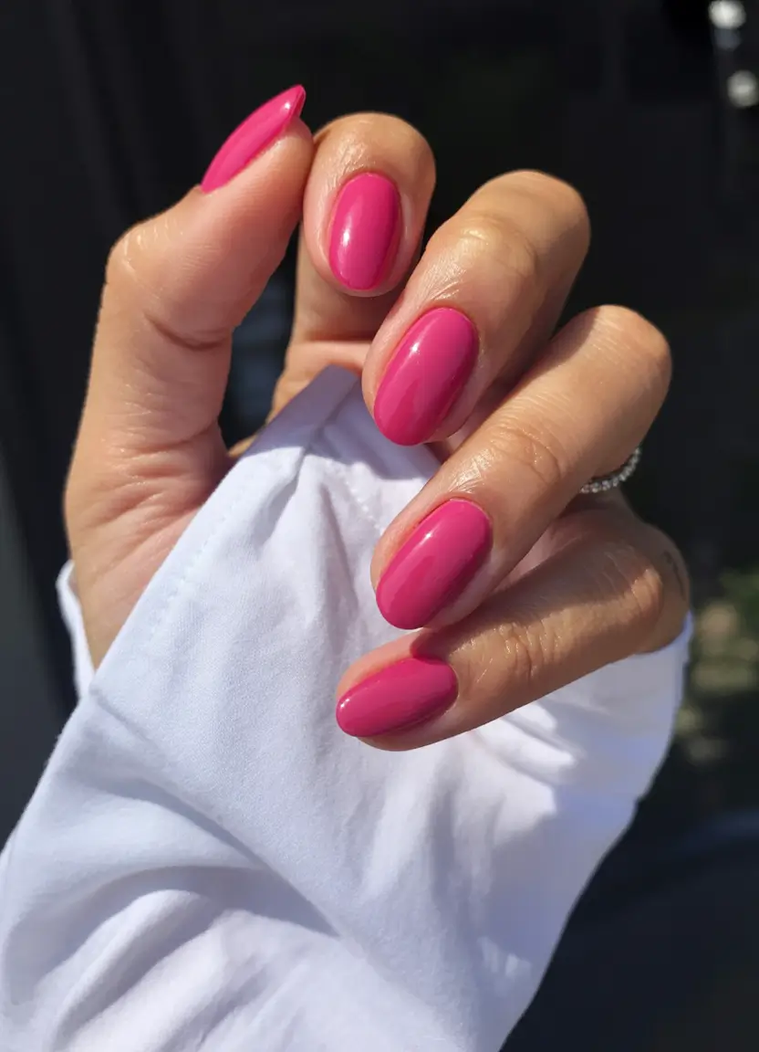 fresh spring nail colors 2026 Electric Fuchsia Pop