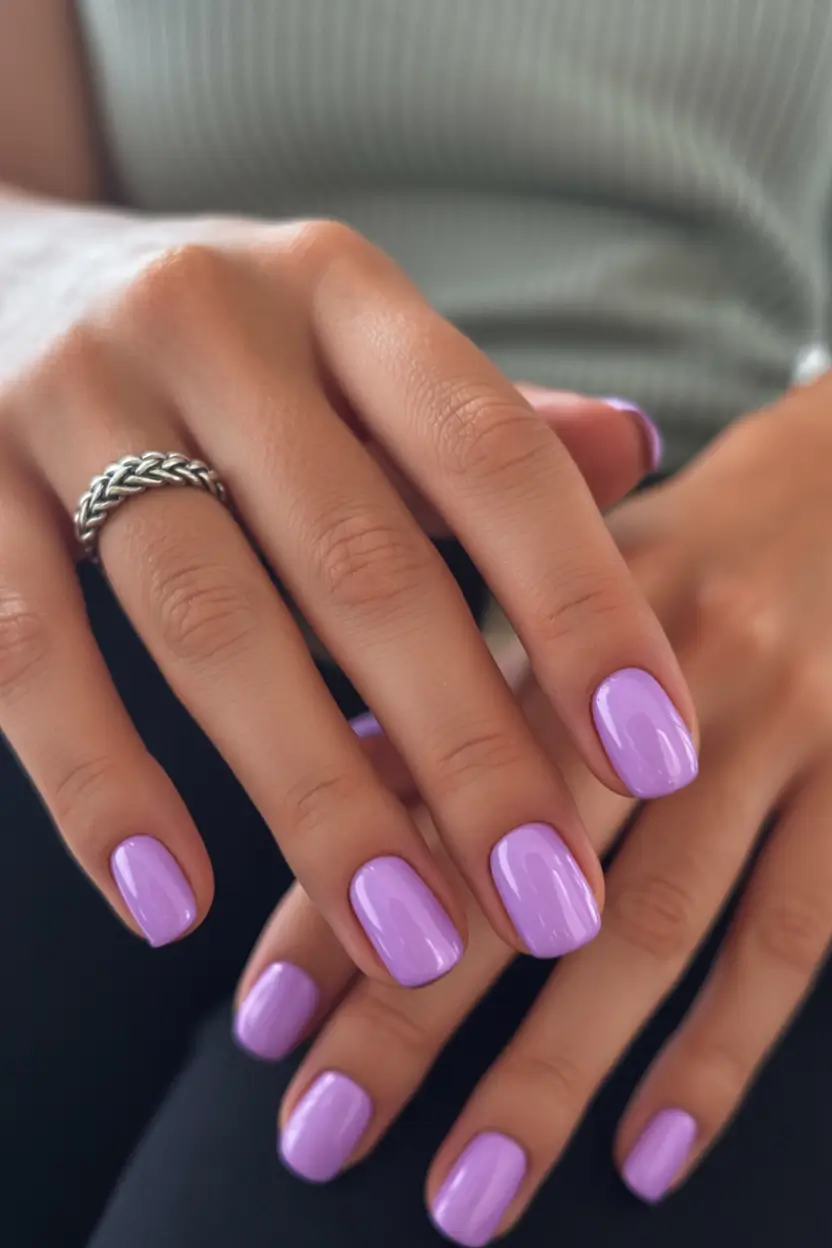 fresh spring nail colors 2026 Soft Lilac Glow A Pastel That Actually Pops
