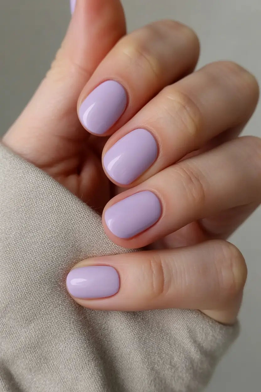 fresh spring nail colors 2026 Milky Lavender Minimalism