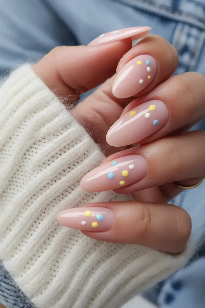fun spring break nails 2026+Confetti Chic
