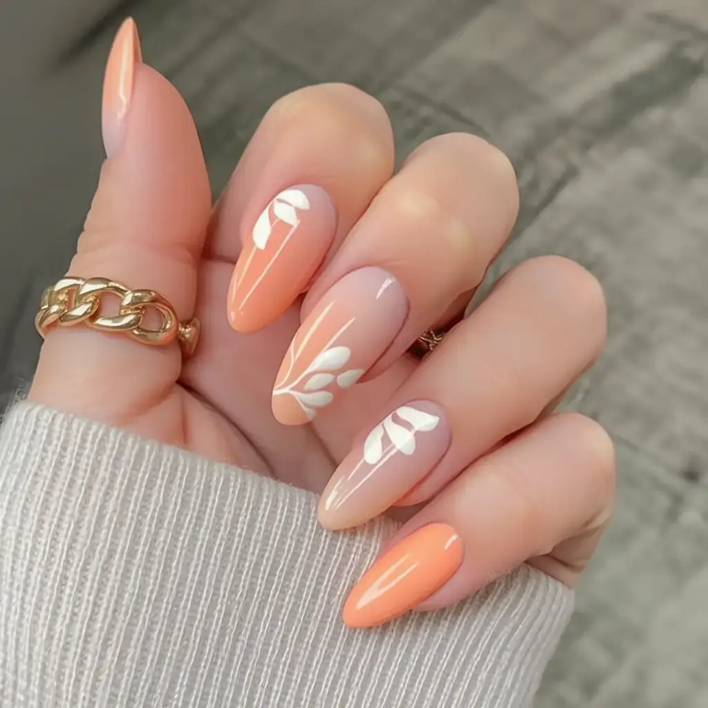 fun spring break nails 2026+Sunset Petals