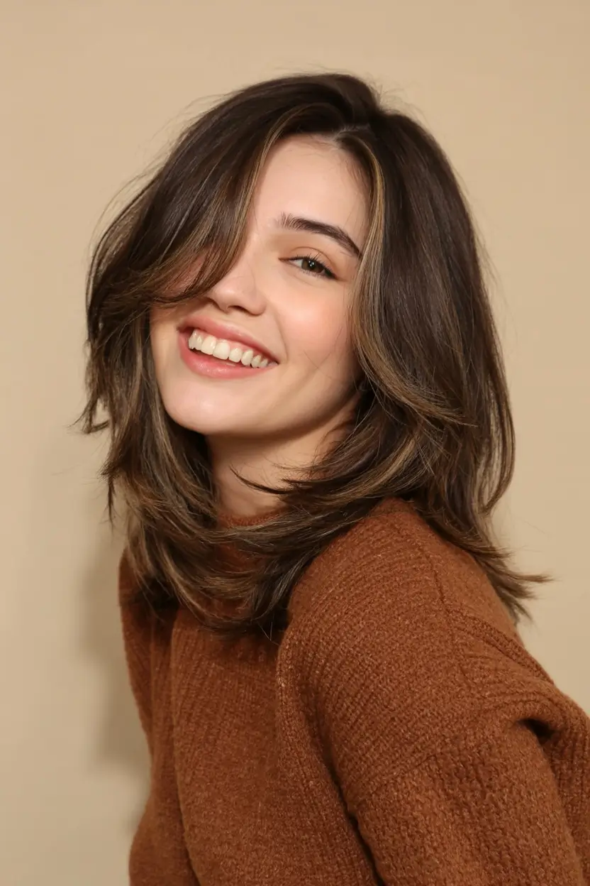 low maintenance spring haircuts for women over 50 2026 Breezy Mid-Length Layers with Playful Movement