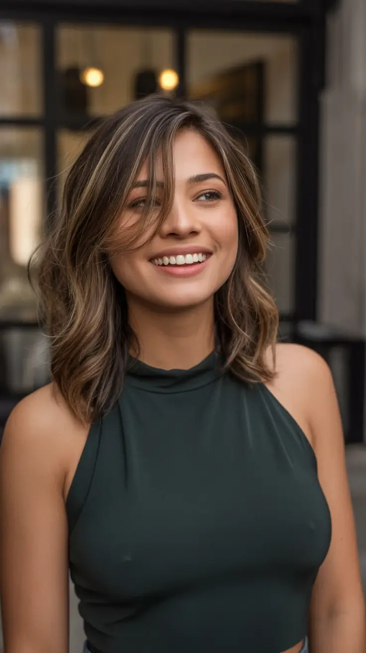 low maintenance spring haircuts for women over 50 2026 Textured Wavy Bob with Dimensional Highlights