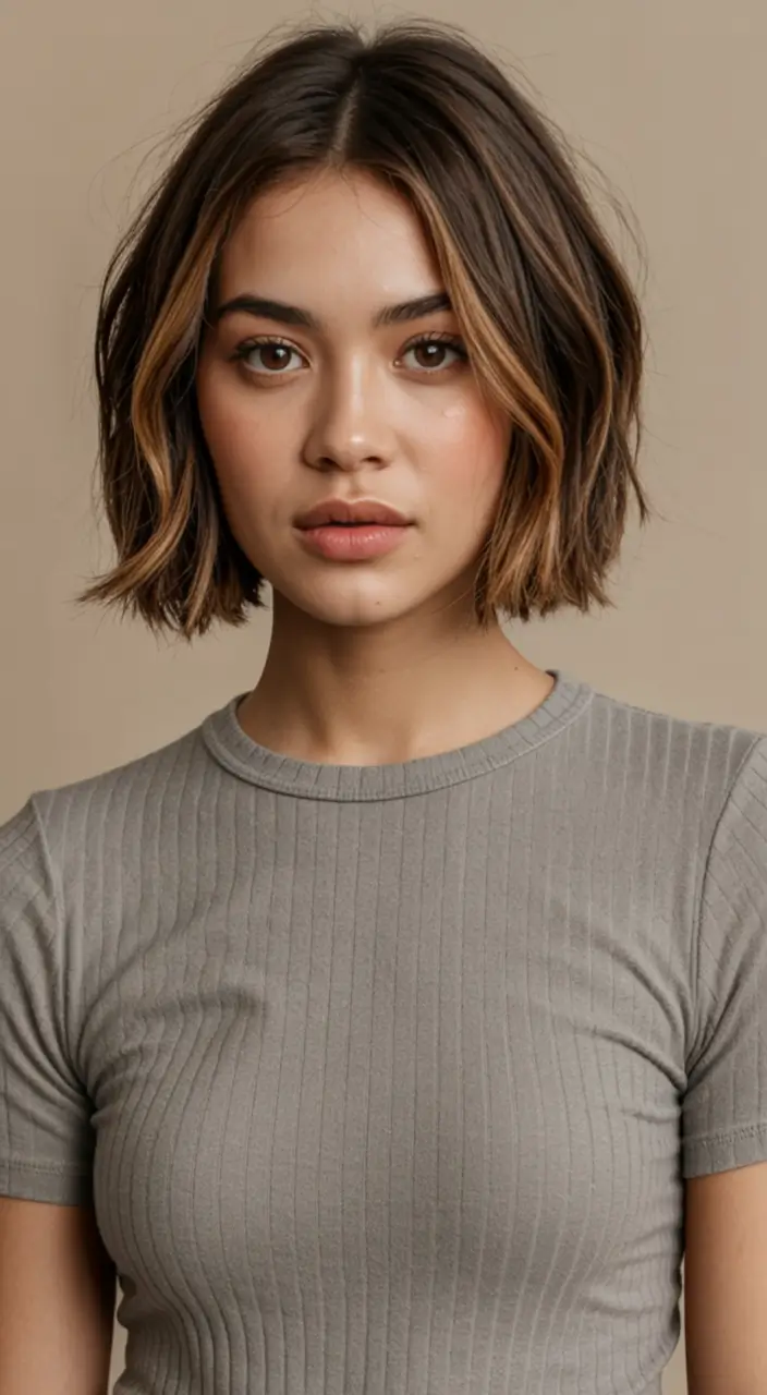 low maintenance spring haircuts for women over 50 2026 Chic Textured Bob with Face-Framing Highlights